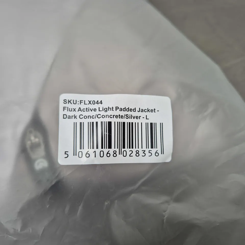 FLUX ACTIVE LIGHT PADDED JACKET - DARK CONCRETE/SILVER - SIZE L 