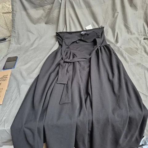 NOBODY'S CHILD BLACK WRAP DRESS, UK 16 (EU 44, USA 12)