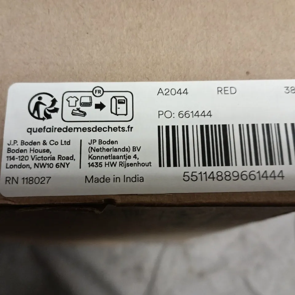 BODEN WOMEN'S RED BUCKLE-STRAP HEELED SHOE – UK 5.5 (EU 38)