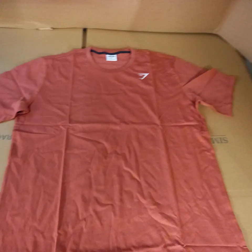 GYMSHARK ORANGE T-SHIRT - XL