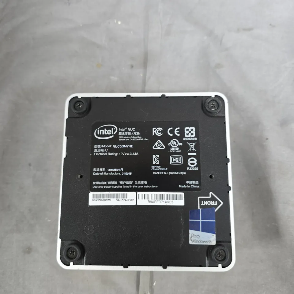 INTEL NUC MINI PC NUC5I3MYHE – WINDOWS 8 PRO STICKER