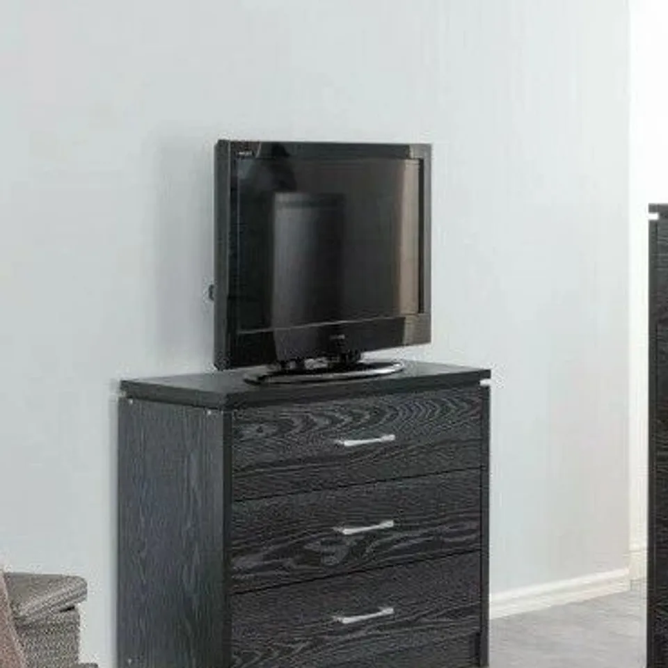 BOXED CHARLES BLACK ASH CHEST OF THREE DRAWERS