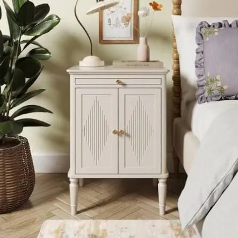 BOXED OTTILIE 2 DOOR BEDSIDE TABLE - ASHLEY BLUE