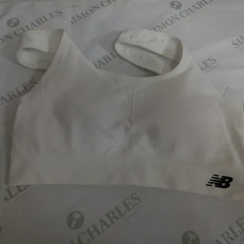 NEW BALANCE WHITE SPORTS BRA - XL