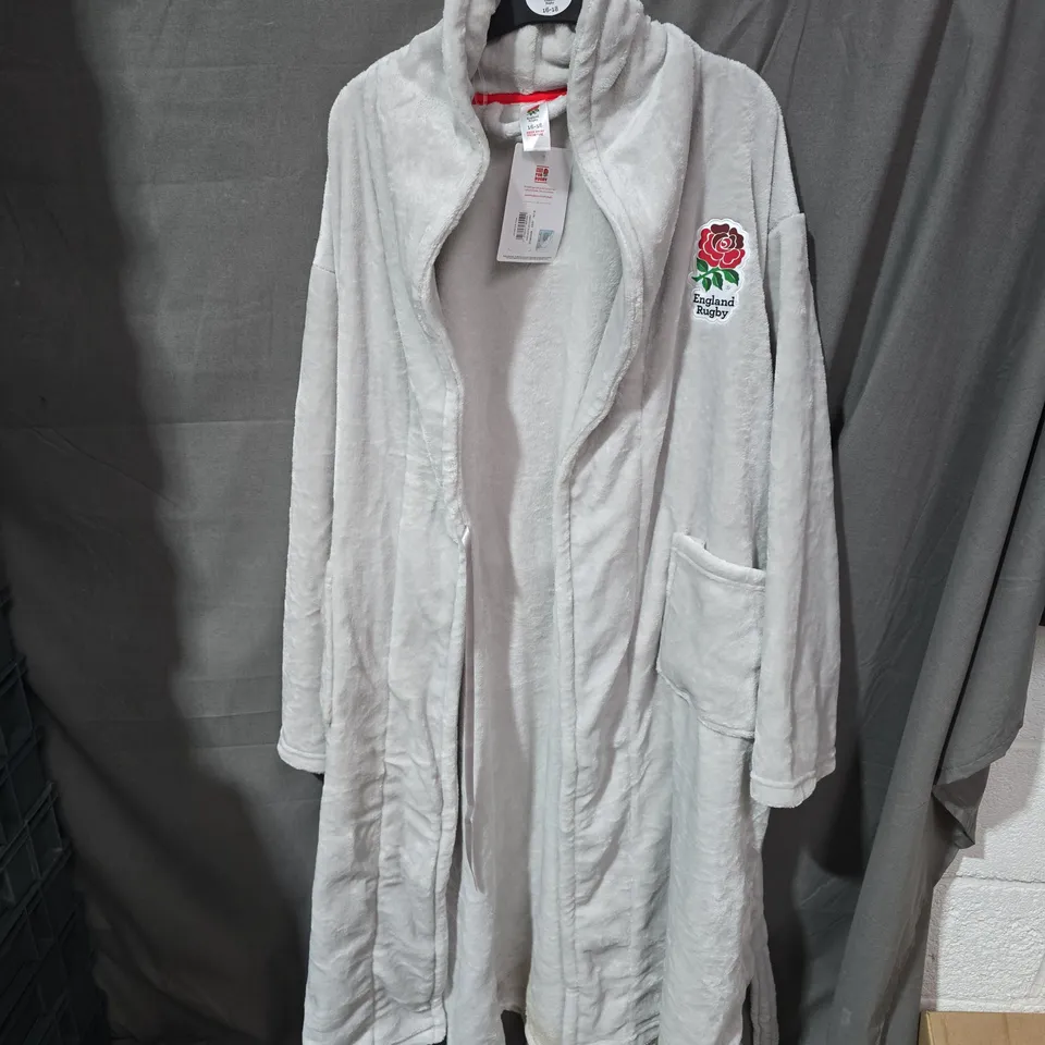 ENGLAND RUGBY WELLSOFT ROBE IN GREY - 16/18