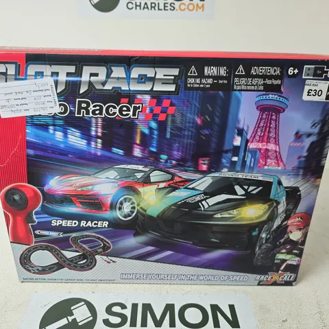 TWO-CAR RC SLOT CAR RACING SET – BOXED