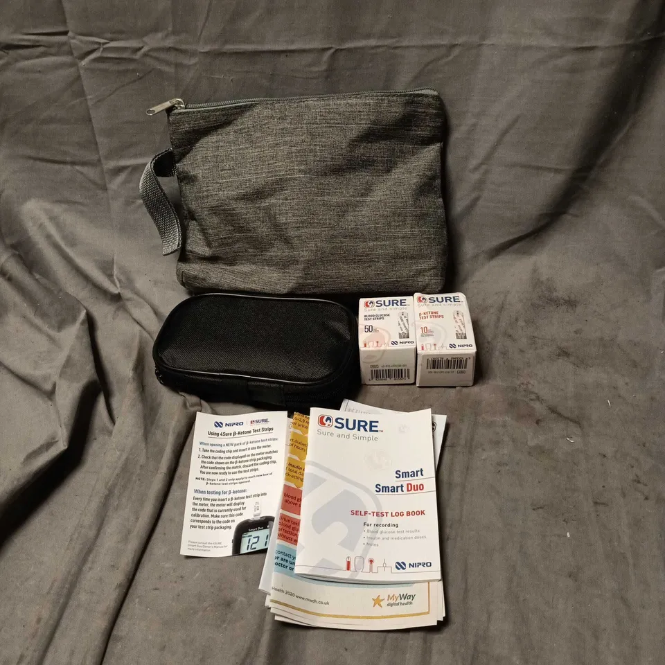 NIPRO SURE KETONE TEST STRIPS KIT WITH CARRY CASE AND SELF-TEST LOG BOOK
