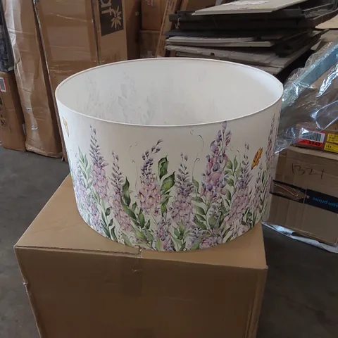 BOXED LARGE FLORAL DESIGN LAMP SHADE