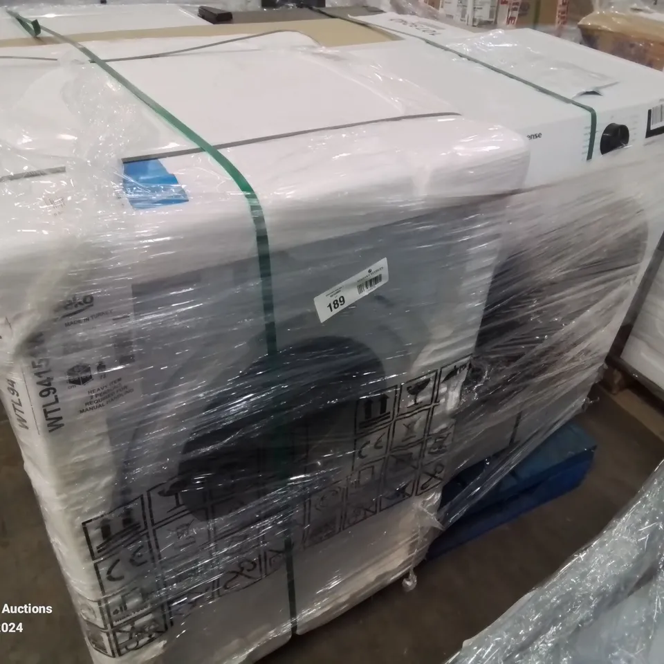 PALLET OF APPROXIMATELY 4 UNPROCESSED RAW RETURN WHITE GOODS TO INCLUDE;