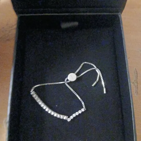 DIAMONIQUE 0.7CT PLATINUM PLATED MINI ICON TENNIS BRACELET STERLING SILVER 