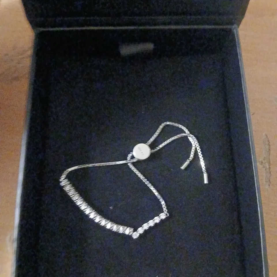 DIAMONIQUE 0.7CT PLATINUM PLATED MINI ICON TENNIS BRACELET STERLING SILVER