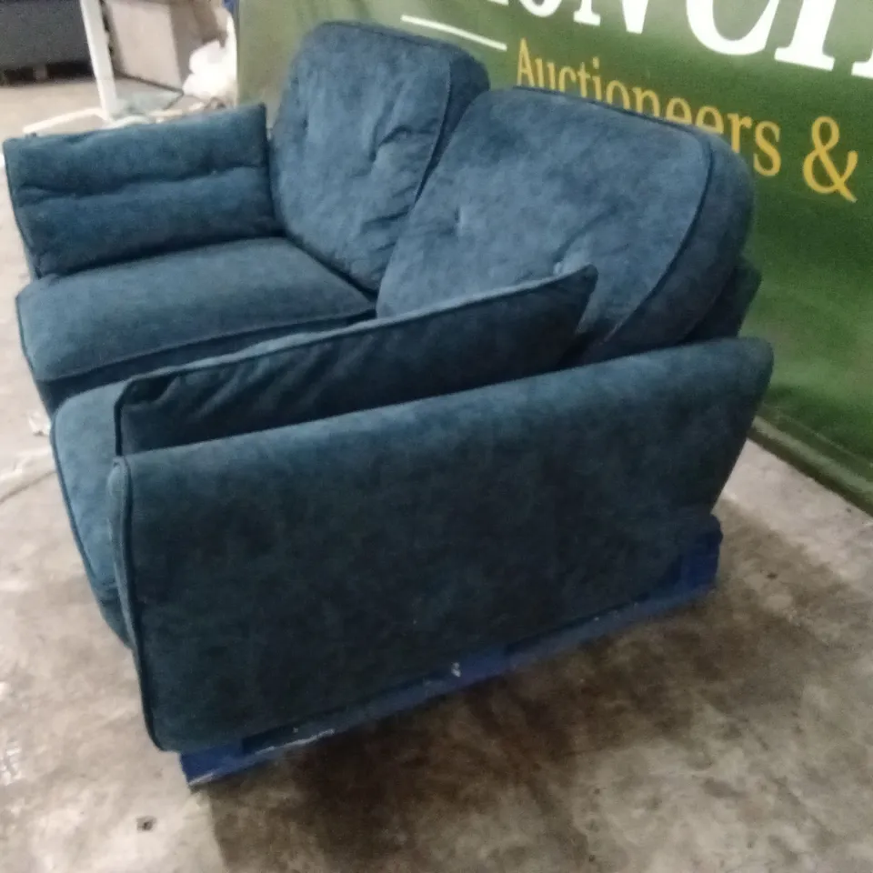 PAULO FABRIC 2 SEATER SOFA - NAVY