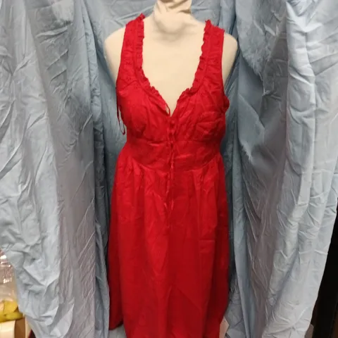 NOBODYS CHILD RYLEE MIDI DRESS IN RED - UK 10