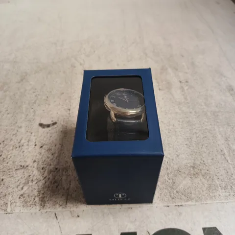 TALIS CO. WRISTWATCH – BLUE LEATHER STRAP, BOXED