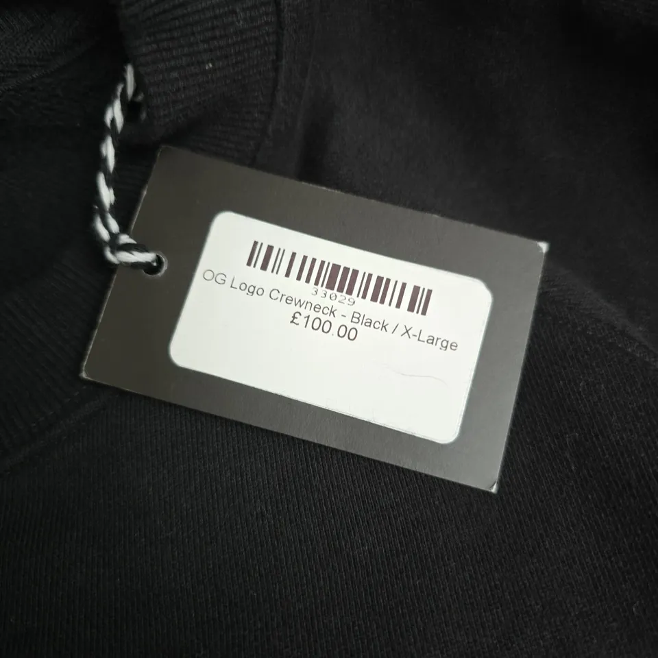 GX1000 OG LOGO CREWNECK SWEATSHIRT – BLACK UK XL