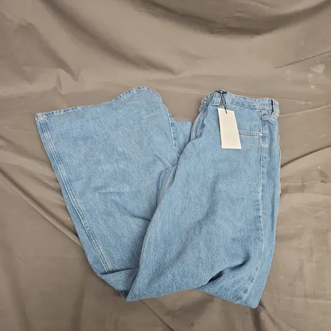 ZARA WIDE LEG JEANS IN BLUE - UK 10
