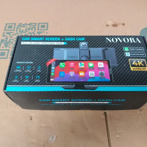 NOVORA CAR SMART SCREEN + DASH CAM ALL-IN-ONE DRIVING HUB – 4K ULTRA HD