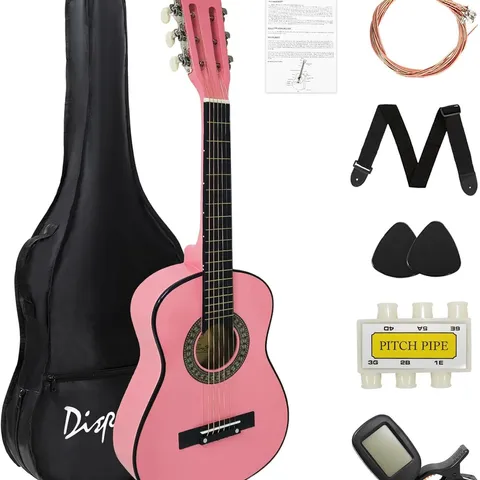 BOXED DISPLAY4TOP 1/4 SIZE ACOUSTIC GUITAR 30 INCH - PINK