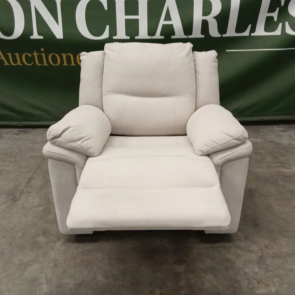 ALBION CHENILLE HIGH BACK MANUAL RECLINER ARMCHAIR RRP £479