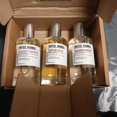 BOXED NOTED AROMAS THREE PIECE GIFT SET