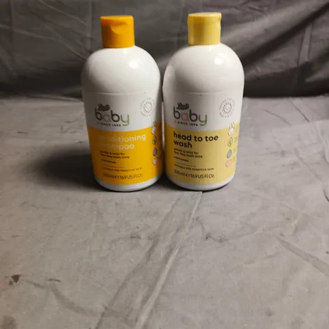 APPROXIMATELY 13 BOTTLES OF BABY HEAD TO TOE WASH X 4 AND CONDITIONING SHAMPOO X 9 - 500ML PER BOTTLE