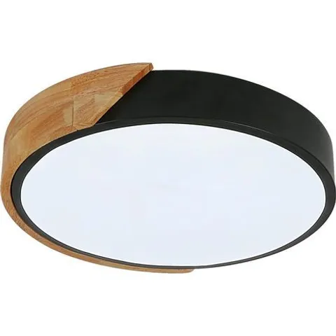 BOXED 24W 2000LM MODERN WOODEN CEILING LIGHT COLD WHITE 