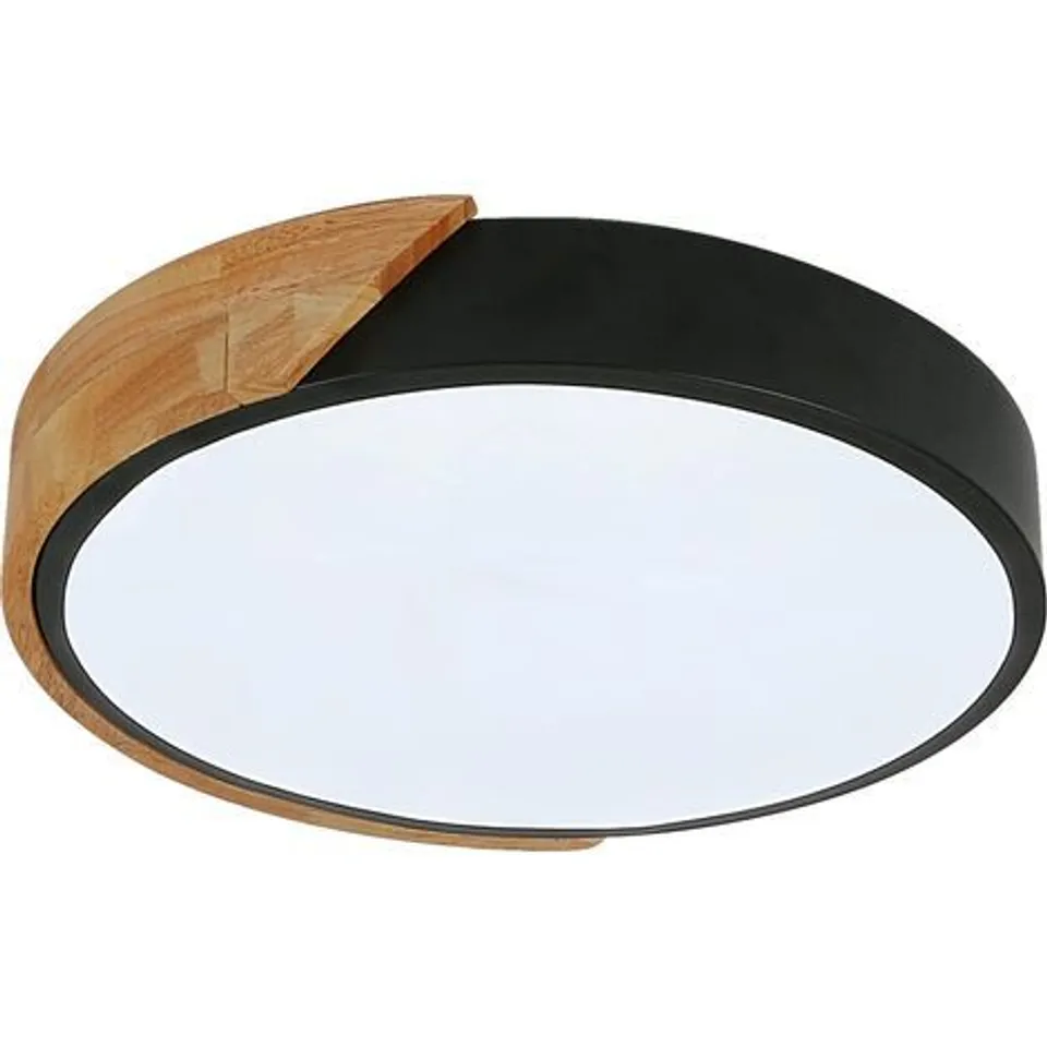 BOXED 24W 2000LM MODERN WOODEN CEILING LIGHT COLD WHITE 