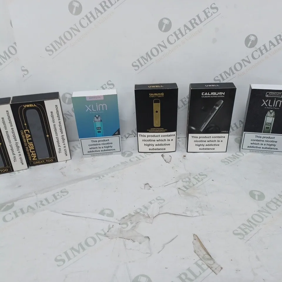LOT OF APPROXIMATELY 10 BOXED E-CIGARETTES TO INCLUDE VOOPOO ARGUS G, UWELL CALIBURN G, OXVA XLIM ETC. 