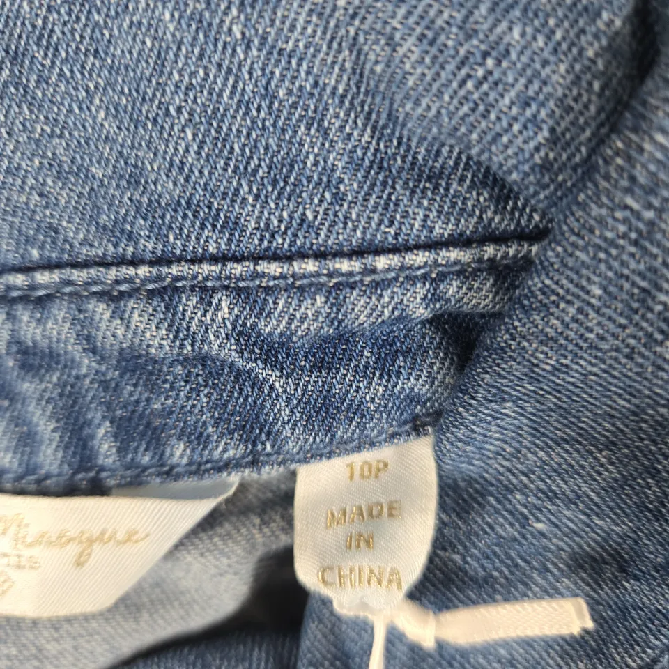 DANNII MINOGUE PETITES DENIM SHIRT TOP – BLUE UK 10P