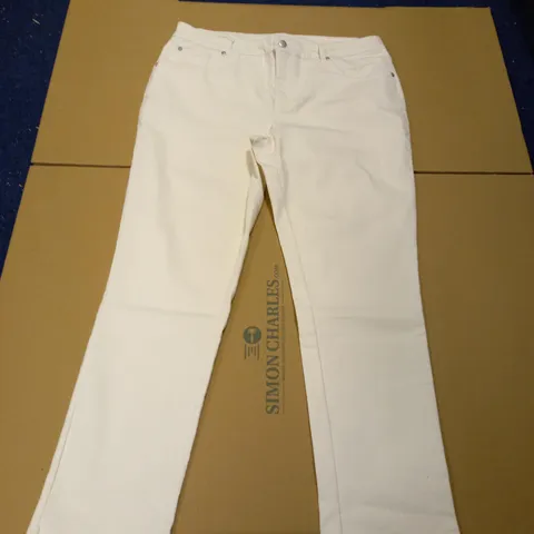 MARLAWYNNE STRETCH PEACHED TWILL ANKLE LENGTH TROUSERS REGULAR UK SIZE 20