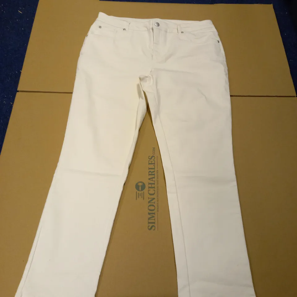 MARLAWYNNE STRETCH PEACHED TWILL ANKLE LENGTH TROUSERS REGULAR UK SIZE 20