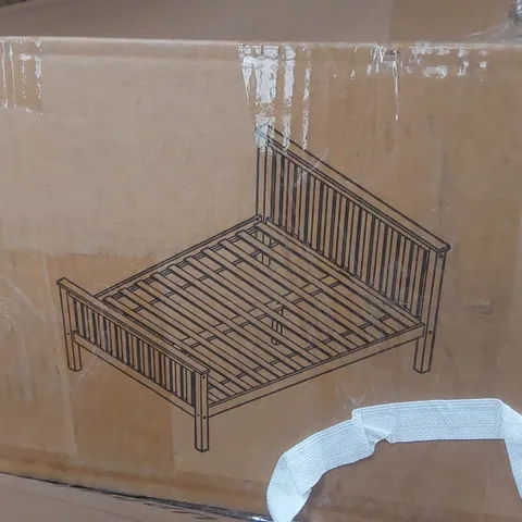 BOXED SOMERSET 4'6" DOUBLE BED FRAME - WAXED (2 BOXES)