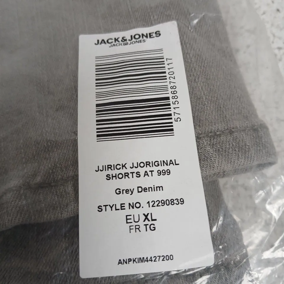 JACK & JONES JEANS INTELLIGENCE GREY DENIM SHORTS EU XL (FR TG) – MEN'S