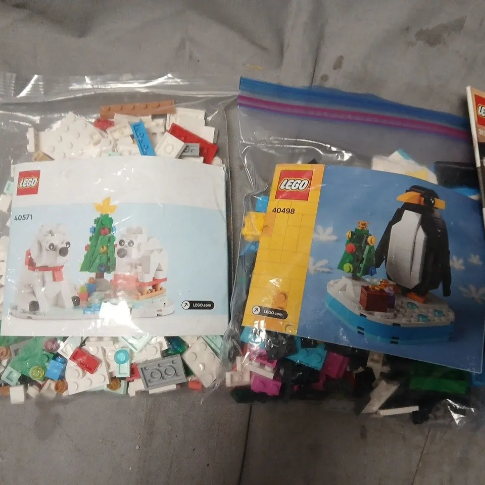 LOT OF 3 UNBOXED LEGO SETS TO INCLUDE PENGUIN AND POLAR BEARS