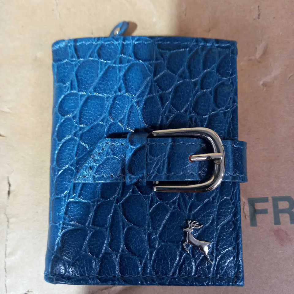 ASHWOOD LEATHER JOANI BOX PURSE - TEAL