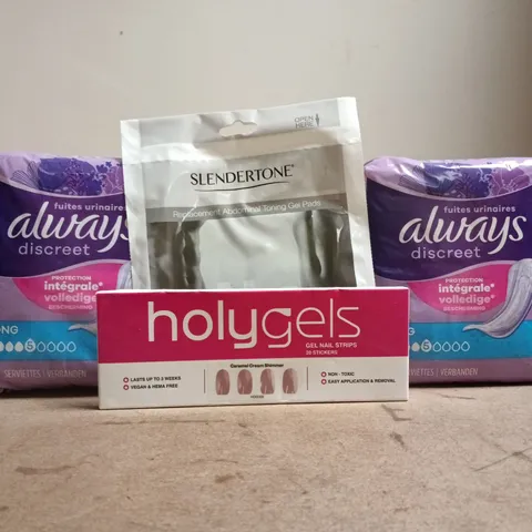 APPROXIMATELY 10 ASSORTED HEALTH & BEUATY ITEMS TO INCLUDE ALWAYS, SLENDERTONE, ETC - COLLECTION ONLY