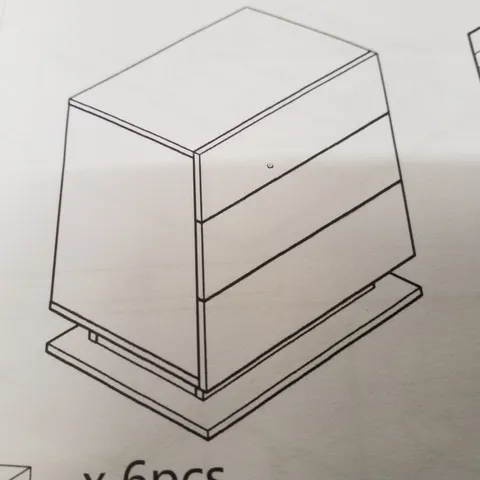 BOXED BEDSIDE TABLE - WHITE