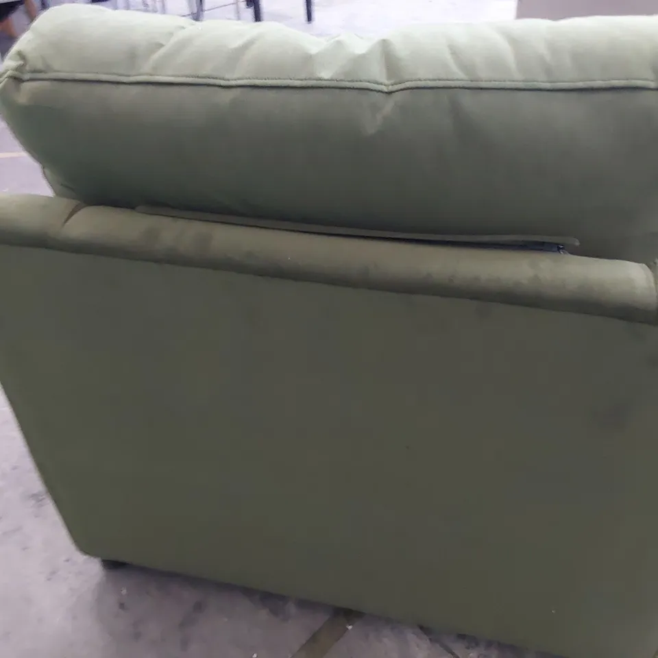 QUALITY BRITISH DESIGNER LOUNGE Co. ROMILLY EASY CHAIR WOODLAND MOSS PLUSH FABRIC 