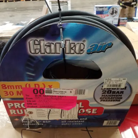 CLARKE 3125615 RH30 30M RUBBER 8MM AIRLINE HOSE