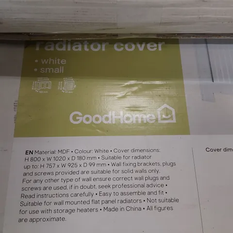BOXED GOOD HOME SMALL RADIATOR COVER WHITE