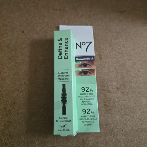 NO7 DEFINITION & ENHANCE NATURAL DEFINITION MASCARA – BROWN/BLACK, 7 ML