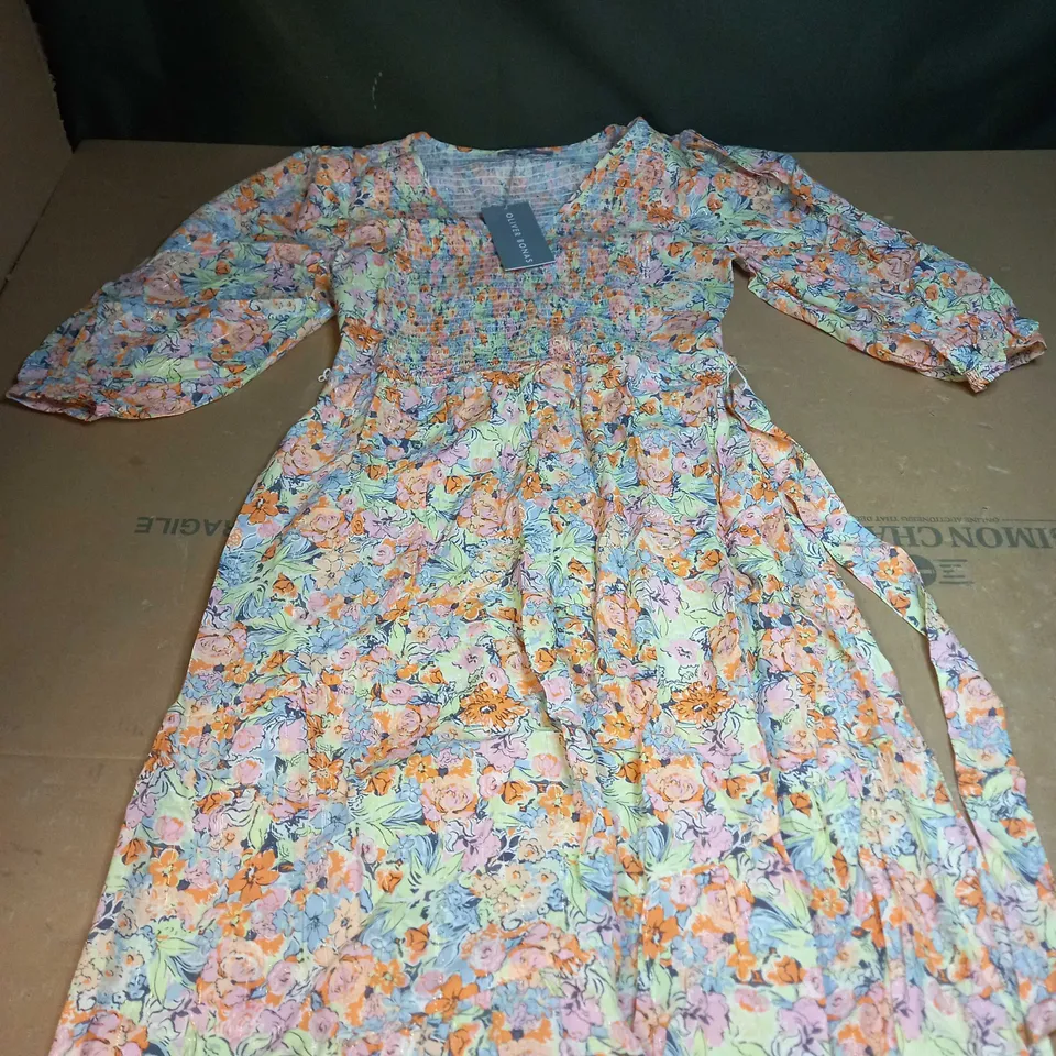 OLIVER BONAS GARDEN DREAM PRINT MIDI DRESS SIZE 6