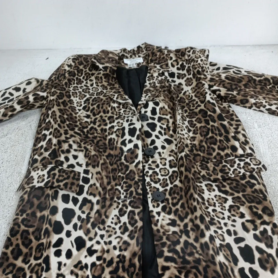 HELENE BERMAN LEOPARD PRINT WOOL-BLEND COAT – WOMEN’S XL