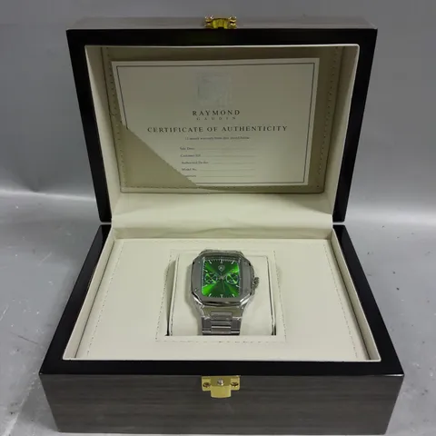 MENS RAYMOND GAUDIN WATCH – MULTI FUNCTION DIAL – STAINLESS CASE & STRAP – 5ATM WATER RESISTANT