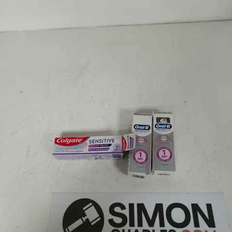 COLGATE SENSITIVE TOOTHPASTE + 2X ORAL-B PRO-WHITE TOOTHPASTE
