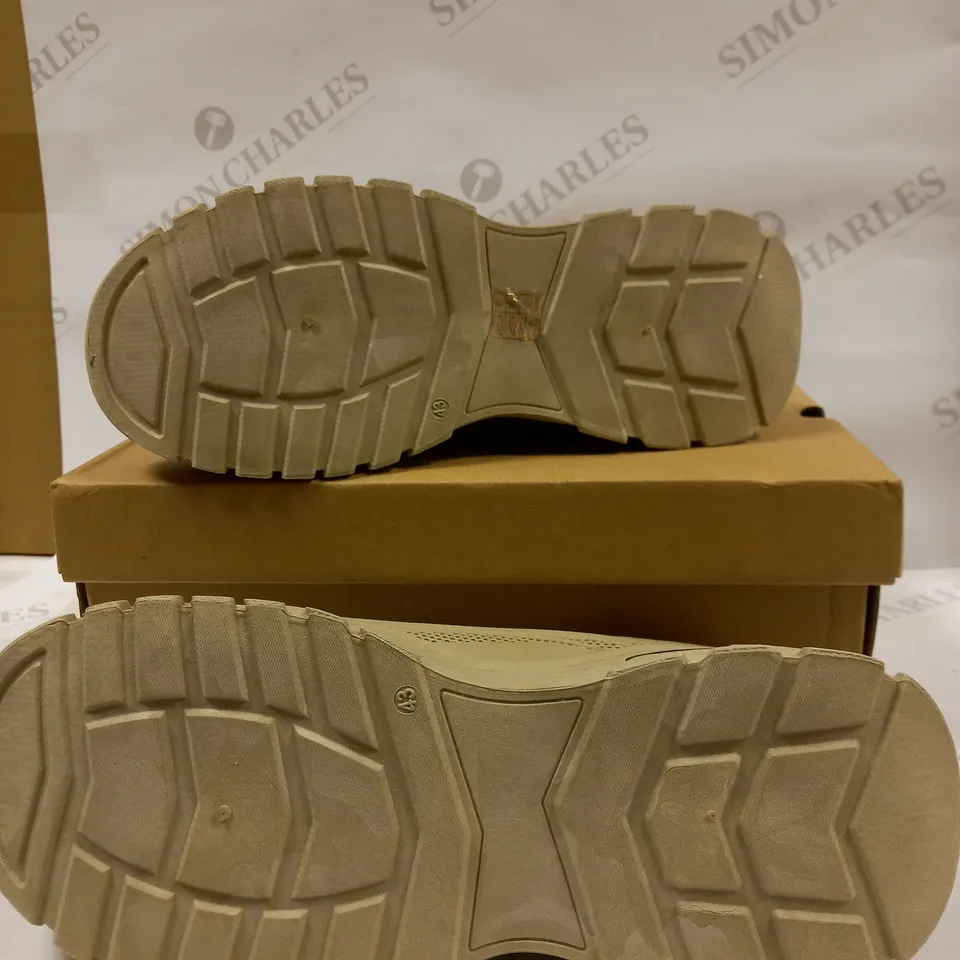 DESIGNER STYLE FASHIONS SENBEICHI TAN TRAINER UK SIZE 9
