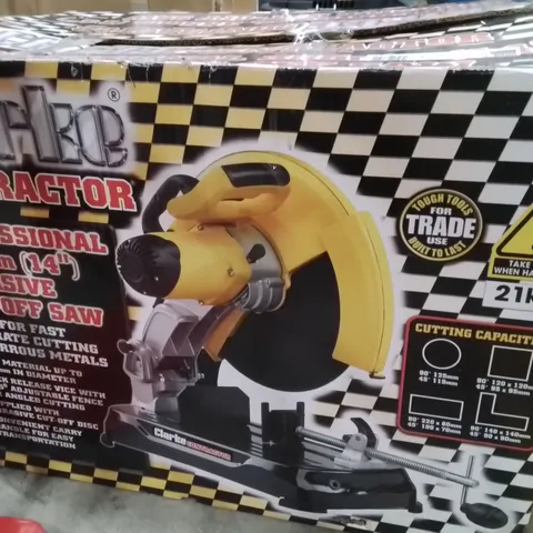 BOXED CLARKE CONTRACTOR CON14 355MM 2400W ABRASIVE CUT OFF SAW (230V)