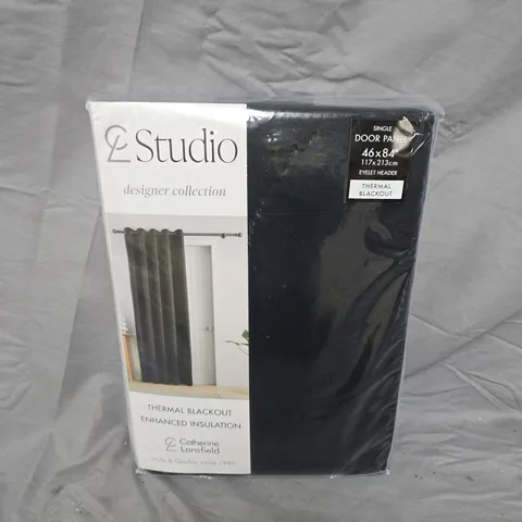 CL STUDIO DESIGNER COLLECTION DOOR PANEL CURTAIN 46X84IN – THERMAL BLACKOUT, EYELET HEADER