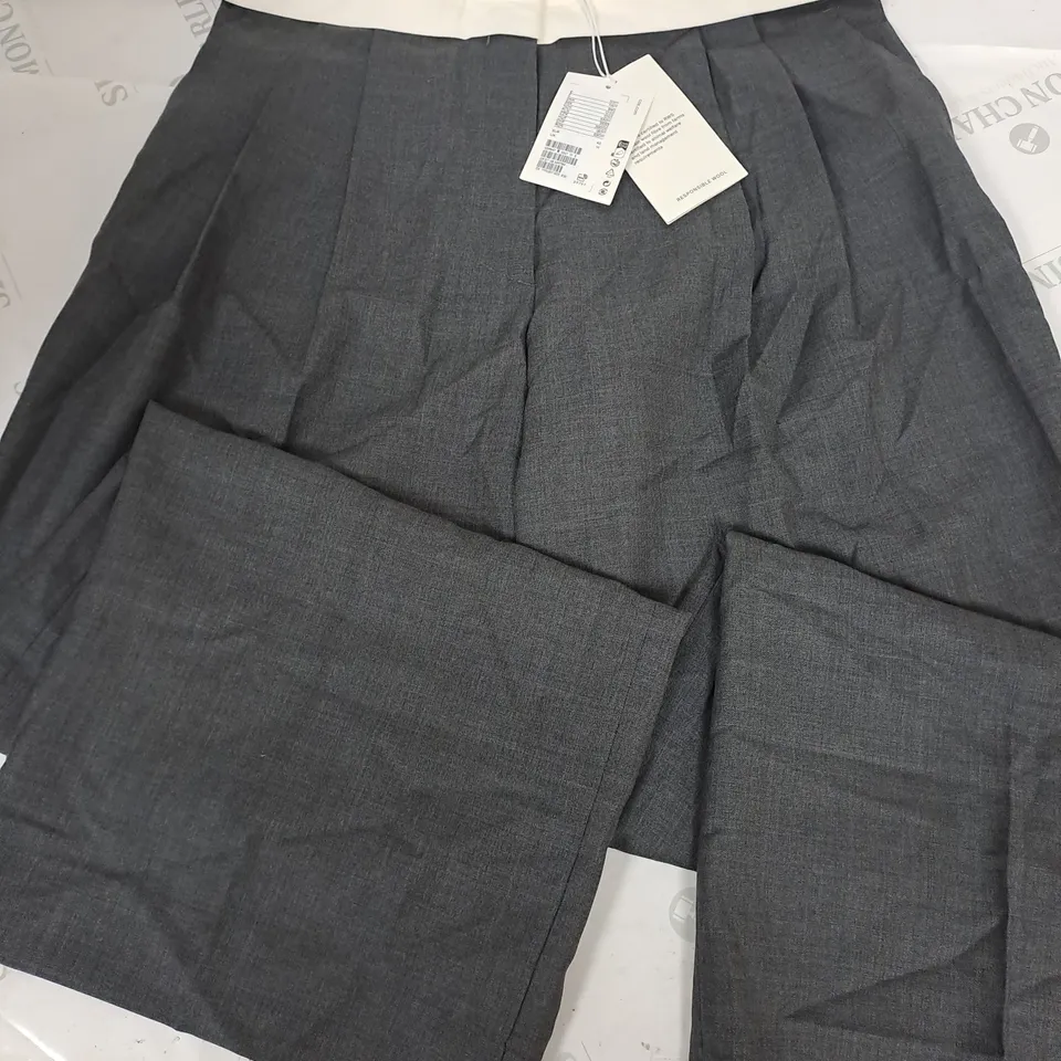 COS GREY CONTRAST BAND GREY TROUSERS - EUR 40