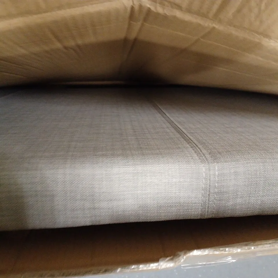 BOXED RILEY FABRIC SINGLE BED FRAME - GREY (1 BOX)
